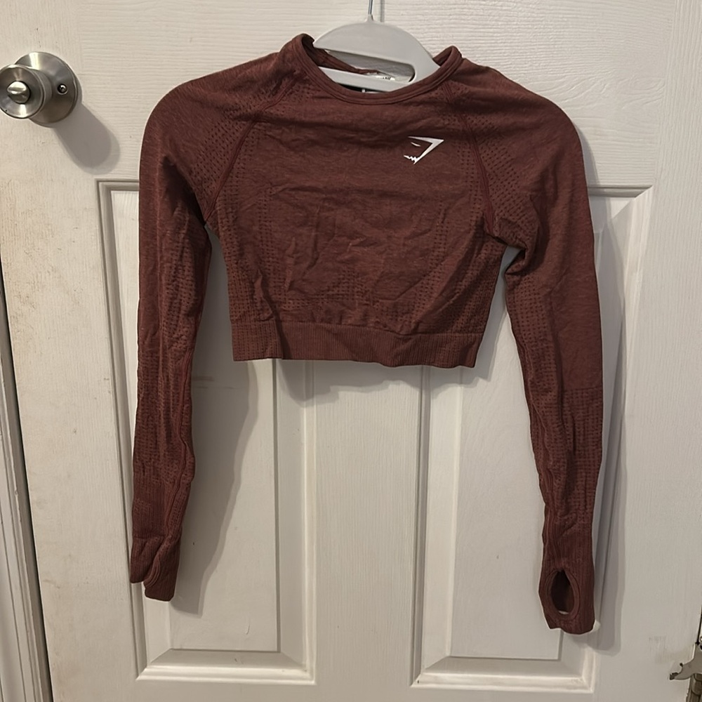 Gymshark Burgundy Vital Crop Top
Size: XS
